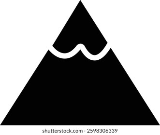 Mountain icon . mountains of various shapes, Hills vector graphic design elements, Rocky peaks. Mountains ranges. template with luxury concept, icons, emblem, isolated on transparent background,