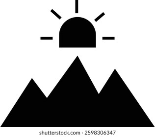 Mountain icon . mountains of various shapes, Hills vector graphic design elements, Rocky peaks. Mountains ranges. template with luxury concept, icons, emblem, isolated on transparent background,