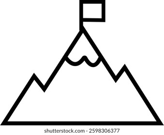 Mountain icon . mountains of various shapes, Hills vector graphic design elements, Rocky peaks. Mountains ranges. template with luxury concept, icons, emblem, isolated on transparent background,