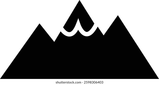 Mountain icon . mountains of various shapes, Hills vector graphic design elements, Rocky peaks. Mountains ranges. template with luxury concept, icons, emblem, isolated on transparent background,