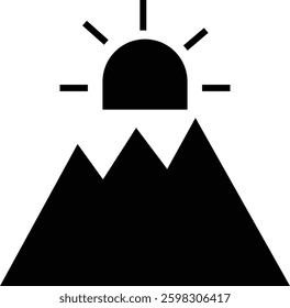 Mountain icon . mountains of various shapes, Hills vector graphic design elements, Rocky peaks. Mountains ranges. template with luxury concept, icons, emblem, isolated on transparent background,