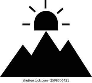 Mountain icon . mountains of various shapes, Hills vector graphic design elements, Rocky peaks. Mountains ranges. template with luxury concept, icons, emblem, isolated on transparent background,