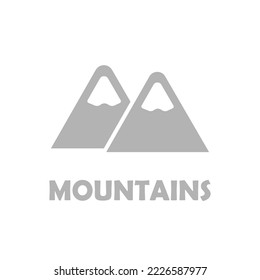 mountain icon, nature concept, vector illustration