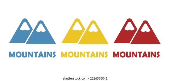 mountain icon, nature concept, vector illustration