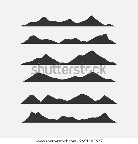 Mountain Icon New Design Black And White