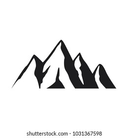 Mountain icon on white background