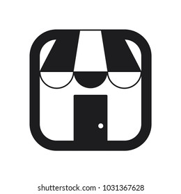 Mountain icon on white background