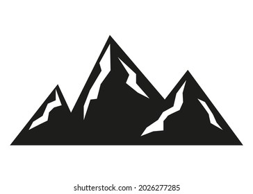 Mountain icon on white background. Vector illustration