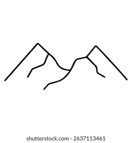 mountain icon on white background vector
Vector line icon rock climbing, mountaineering, tourism