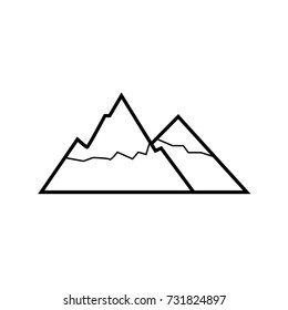Mountain icon outline