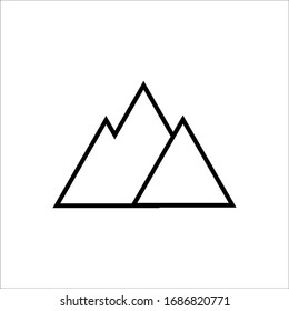 mountain icon with outline style vector for your web design, logo, UI. illustration