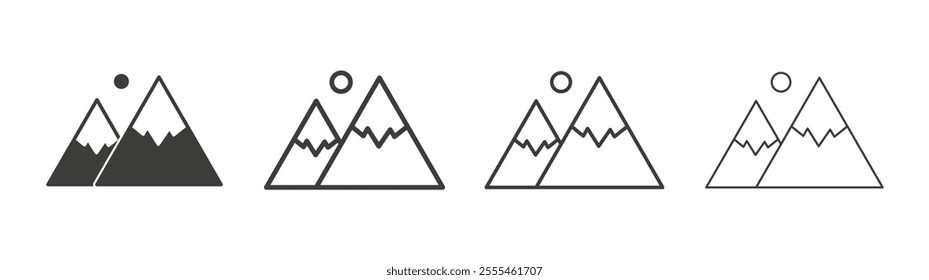 Mountain icon pack. vector illustration