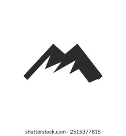 Icono de la montaña, Plantilla de Vector del icono de la cumbre