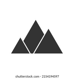 Mountain icon. Rock symbol. Vector illustration image.