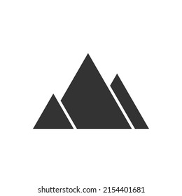 Icono de montaña. Símbolo de rock. Imagen de la ilustración del vector.