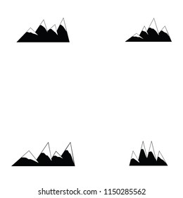 mountain icon set