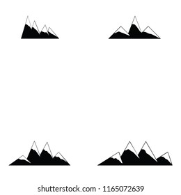 mountain icon set