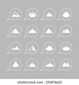 Mountain icon set