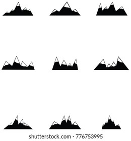 mountain icon set