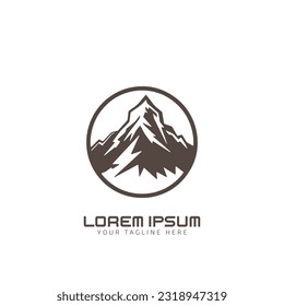 Mountain icon set. Collection of high quality black outline logo for mobile concepts and web apps. Mountain in trendy flat style.
