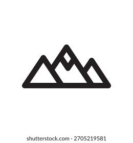 Conjunto de iconos de montaña. Conjunto de siluetas de montaña. Montaña.