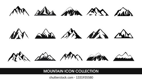 Mountain Icon Set Vector