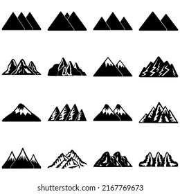 mountain icon set, mountain vector set sign symbol