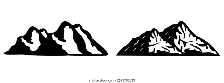 mountain icon set, mountain vector set sign symbol