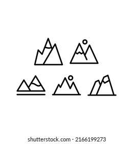 Mountain Icon Set Vector Symbol Design Illustration
