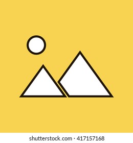 mountain icon. mountain sign