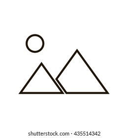 mountain icon. mountain sign