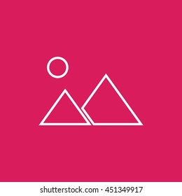 mountain icon. mountain sign