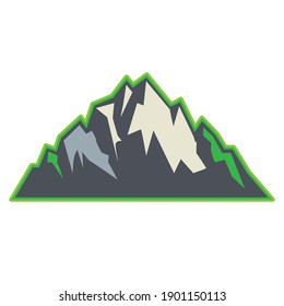 Mountain icon or sign, abstract vector illustration