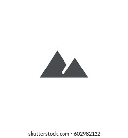 mountain icon. sign design