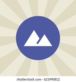 mountain icon. sign design. background