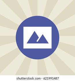 mountain icon. sign design. background