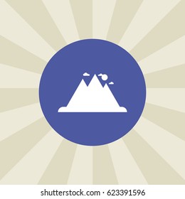 mountain icon. sign design. background