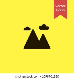 mountain. mountain icon. sign design. Vector EPS 10.