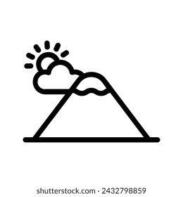 Mountain icon. sign for mobile concept and web design. vector illustration