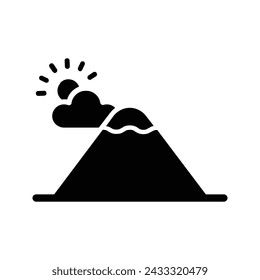 Mountain icon. sign for mobile concept and web design. vector illustration
