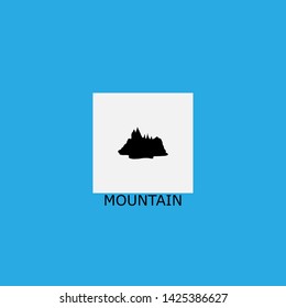 mountain icon sign signifier vector