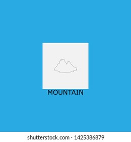 mountain icon sign signifier vector