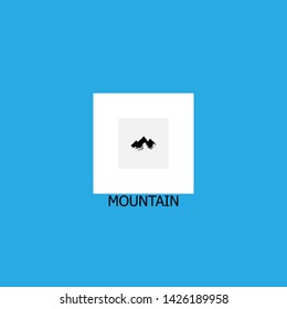 mountain icon sign signifier vector