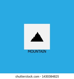 mountain icon sign signifier vector