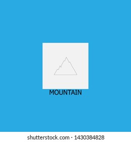 mountain icon sign signifier vector