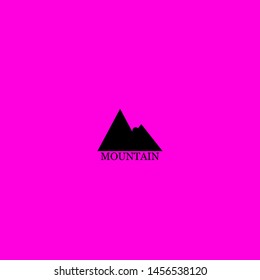 mountain icon sign signifier vector