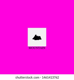 mountain icon sign signifier vector