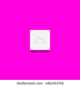 mountain icon sign signifier vector