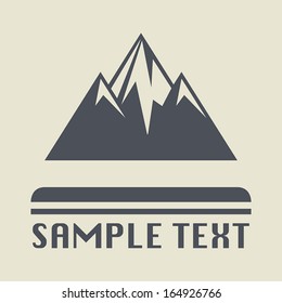 Mountain Icon Or Sign, Vector Illustration