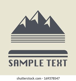 Mountain Icon Or Sign, Vector Illustration